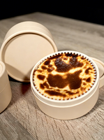 Tube en carton cylindrique rond de qualité alimentaire, résistant au four, pour pâtisseries de luxe en gros, idéal pour les gâteaux basques