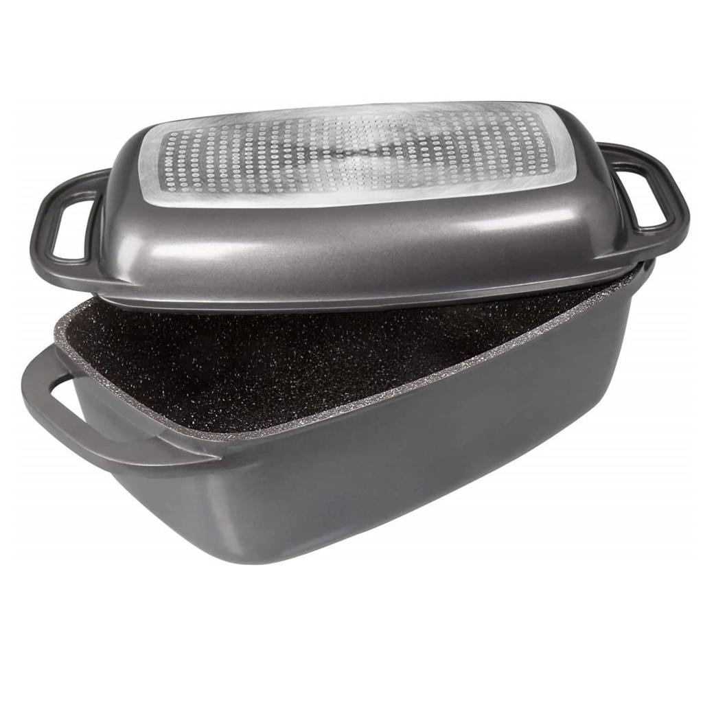 Tmai Koper Vierkante Keuken Koken Gegoten Aluminium Vis Non Stick Roosteren Pan