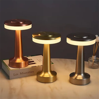 Lampe de table portable sans fil à batterie rechargeable par USB, décoration moderne en fer pour restaurant, bar, café, veilleuse