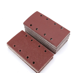 OUDU Livraison 24h 60PCS pour Velcro 8 trous 93x185mm Papier abrasif Oxyde d'aluminium Disque abrasif pour meuleuse vibrante 25mm <span class=keywords><strong>Pierre</strong></span> - Product Image 3