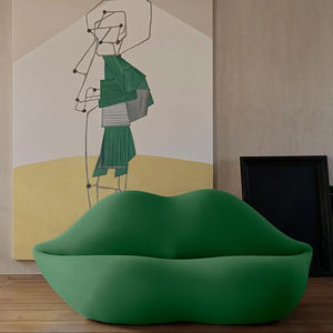 اثاث منزلي حديث بغرفتين - كنبة غرفة المعيشة - كرسي للاصدقاء - كنبة بشكل شكل قبلة و شفة حمراء ساخنة و مثيرة و ملتهبة - Product Image 4