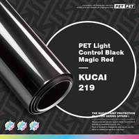 Film vinyle pour voiture KUCAI PET Light Control Black Magic Red, 1,52 x 17 m, pour enveloppement complet de la carrosserie