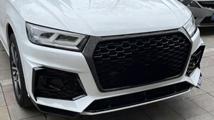 Para Audi Q5 B9 RSQ5 estilo 2019-2021 rejilla de parachoques delantero negro brillante Q5 RSQ5 accesorio de parrilla delantera de fibra de carbono nueva condición ABS - Product Image 5
