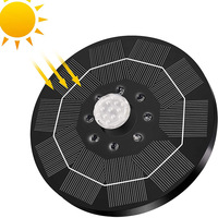 Pompe à fontaine solaire avec 7 lumières LED colorées, 16 cm, flottante, pour bain d'oiseaux, avec batterie intégrée, pour jardin, étang, piscine, décoration extérieure