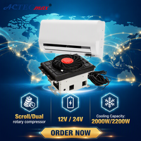 Compresseur Scroll 12V 24V pour Climatiseur de Camion, Unité de Climatisation de Stationnement à Refroidissement Rapide pour Cabine de Couchage à Toit Plat, Contrôle Climatique