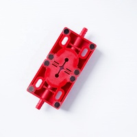 Plaque de refroidissement en plexiglas rouge 50x50mm à 4 aimants pour machine de découpe à fil EDM