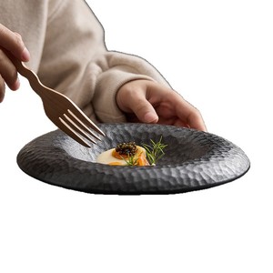 Piatti rotondi irregolari ecologici in porcellana con Design antirughe da Dessert set di caricabatterie profondo per uso ristorante - Product Image 5