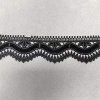 ZSY personnalisé fleur noire broderie dentelle garniture Polyester bordure dentelle pour velours mousseline de soie vêtements personnalisé dentelle décorer