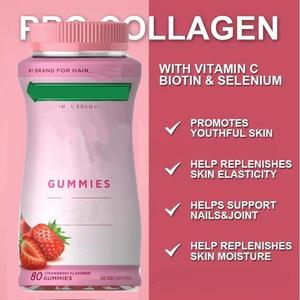Biotina Crecimiento del cabello Piel Uñas Antienvejecimiento Colágeno Mejorar la vista Adulto Gummy Candy Vitaminas - Product Image 3