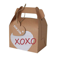 Lot de 6 boîtes cadeaux en papier de luxe pour fêtes d'enfants petites boîtes en carton kraft personnalisées avec étiquettes à poignée pour les mariages