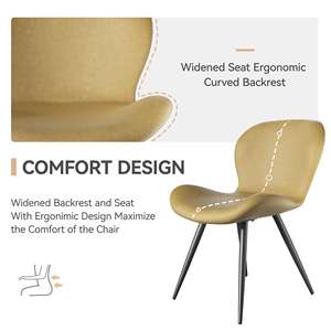 Silla de comedor práctica y elegante minimalista con respaldo que exuda personalidad - Product Image 2