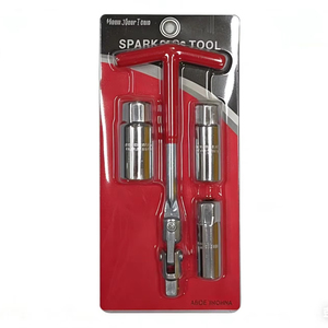 Jeu de 4 clés universelles pour bougies d'allumage 16mm 18mm 21mm, clé à douille rotative à 360 degrés pour démontage de bougies d'allumage automobile - Product Image 1