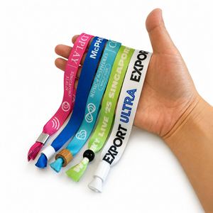 Pulseras de Tela RFID con Código QR, 13.56MHz NFC, para Seguimiento, con Cierre, de Un Solo Uso - Product Image 3