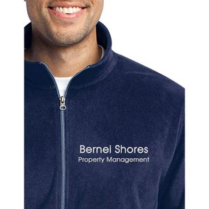 Custom Embroidered Lightweight Fleece <b>Jacket</b> For Men <b>Zip</b> <b>Up</b> Outerwear Winter Wear - Product Image 2