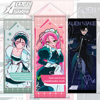 Póster de Pared Personalizado de Tela de Seda Estilo Japonés con Temática Alienígena, Anime Mizi Sua Till Ivan Luka