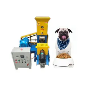 Pet dog food making machine small animal pet catfish food making extruder floating fish feed pellet machine