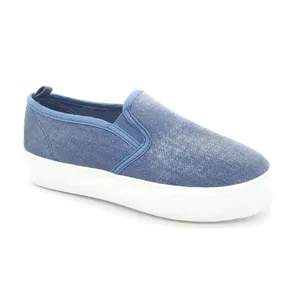 Hot sale slip on ladies canvas shoes Classic platform Women casual shoes Latest High Heel lady footwear