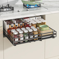 OWNSWING Tiroir coulissant sous évier Organisateur de cuisine Support polyvalent pour évier Support de rangement pour pots à épices