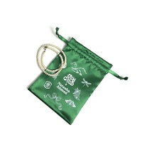 Pochette en satin personnalisée avec cordon de serrage, logo imprimé, pochette en soie pour bijoux, perruques, chaussures, emballage