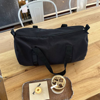 Noir Seersucker sac polochon Portable bagages à la mode rayures sac à main 25 pièces Lot CN/GA entrepôt enfants sac de voyage DOM106-1494