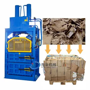 Uluslararası ağır 60 inç oto bağlayıcı dikey balya endüstriyel karton kutu balya karton Bundler makinesi
