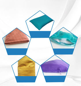 Masker Mata tertimbang, masker mata Lavender biji rami diisi dengan kompres panas Masker Mata kristal sangat lembut pemanas Microwave - Product Image 3