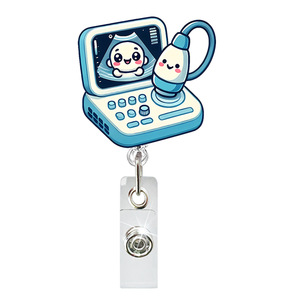 Lailina Slingin' Pills Pay Bills <b>Badge</b> Reel Retractable ID Holder Medical Nurse Doctor Name Tag <b>Clip</b> Transparent Acrylic M26020 - Product Image 3