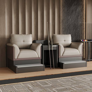 Chaises de billard haut de gamme pour salles de billard, idéales pour la visionnage commercial, privé, la diffusion <span class=keywords><strong>en</strong></span> direct et les zones de repos – Canapés de billard <span class=keywords><strong>en</strong></span> cuir PU - Product Image 2