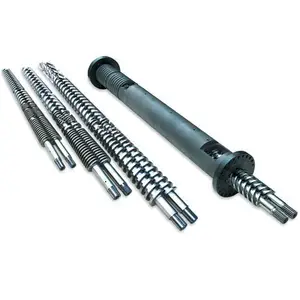 Jwell SJZ65 Bimetallic Twin Screw and Barrel for PVC WPC Extrusion Machine