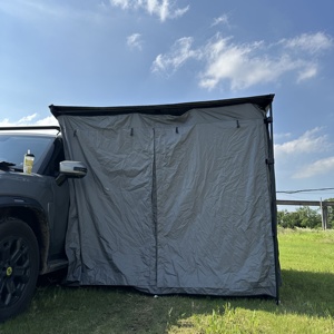 Tente latérale extérieure <span class=keywords><strong>4X4</strong></span> pour véhicule, équipement de <span class=keywords><strong>camping</strong></span> étanche à la pluie avec poteau en aluminium, tissu en toile pour le <span class=keywords><strong>camping</strong></span> et les voyages - Product Image 3
