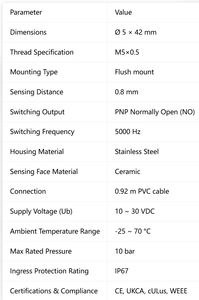 Capteur inductif Balluff BES055Y BES M05EE1-PSC08B-EV00 en acier inoxydable, portée 0,8 mm, PNP NO pour montage encastré - Product Image 3