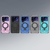 Meilleures ventes 360 °   Support métallique rotatif, protection anti-chute de qualité militaire, étui magnétique robuste pour Xiaomi 17 Pro Max