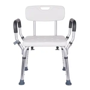 Yaşlı ve engelli için yüksek kaliteli banyo ayarlanabilir duş sandalyesi banyo sandalyesi