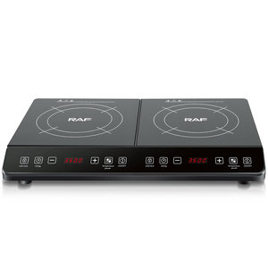Table de cuisson à <span class=keywords><strong>induction</strong></span> double RAF R.8085 3500W + 3500W, cuisinière électrique numérique à LED avec commande tactile et fonctions de cuisson variées - Product Image 4