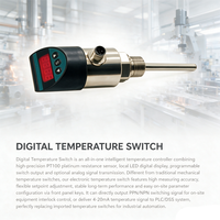 Controlador de Temperatura Digital Electrónico con Sensor PT100, Carcasa de Acero Inoxidable IP67, Personalizable OEM/ODM