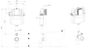 <span class=keywords><strong>Cisterna</strong></span> oculta de doble descarga oculta en la pared colgada <span class=keywords><strong>sin</strong></span> marco de metal tanque de <span class=keywords><strong>agua</strong></span> para inodoros colgados en la pared - Product Image 4