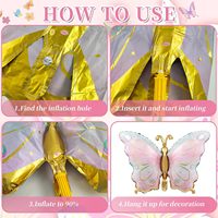 Paket 7 Balon Helium Ulang Tahun ke-5 Anak Perempuan 5 Tahun Kupu-kupu Daisy Peri Bunga Bentuk Ikan Pesta Ulang Tahun Anak