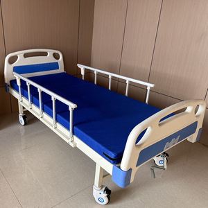 Kangwan Hand Cranked Hospital <b>Bed</b> <b>Single</b> Crank Nursing <b>Bed</b> Metal Frame <b>Adjustable</b> For Home And Hospital Use - Product Image 1