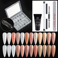 HONEY GIRL Kit Poly Gel Glitter Nouveau Professionnel Nail Art UV/LED Manucure Set Offre Spéciale Poly Gel Set