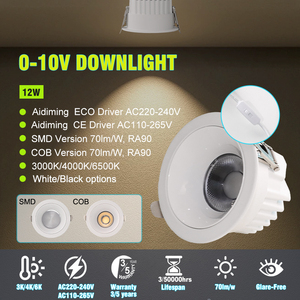 Lumière vers le bas moderne 12W COB SMD <span class=keywords><strong>LED</strong></span> pour Dali Dimmable & Anti-Glare Tunable Spotlight Smart Encastré Extérieur <span class=keywords><strong>Led</strong></span> pour Home Office - Product Image 2