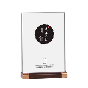 คลิปบอร์ดเมนูโต๊ะไม้ธรรมชาติที่ตั้งแสดงได้หลากหลายแบบสำหรับคาเฟ่โรงแรมร้านอาหาร - Product Image 2