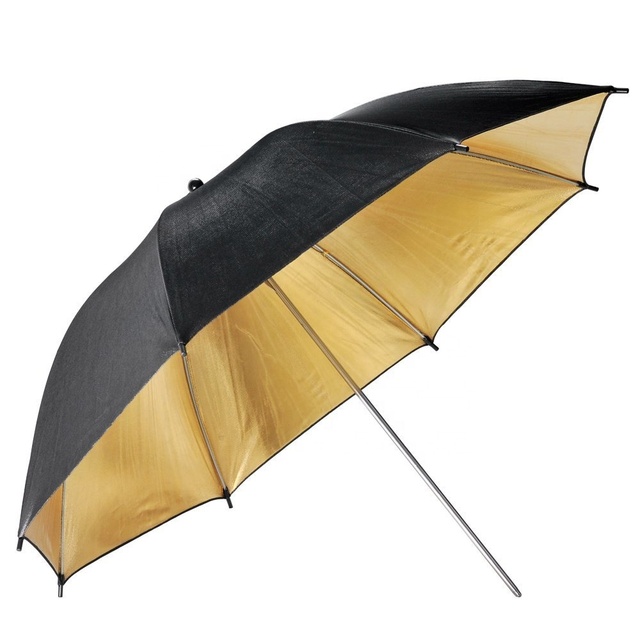 Focus Professional 33 inch Black and Gold Reflector Umbrella for Photo & Video Shooting Studio Flash Light