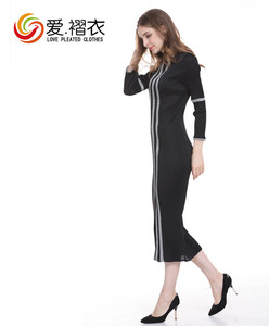 2019 ajustado apretado vestido Casual de manga larga vestido de las mujeres Sexy vestido - Product Image 2