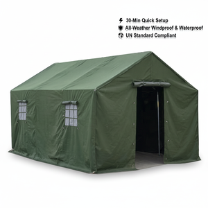 Carpa de Camping Impermeable de Lona de Algodón Oxford, Portátil, para las Cuatro Estaciones, con un Dormitorio y una Sala de Estar, para la Guerra - Product Image 1