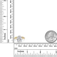 Gem Stone King 1-5 Karat Oval Laboratuvar Üretimi Elmas Nişan Yüzüğü (Kadınlar İçin) |   14 Ayar İki Renkli Altın |   IGI Sertifikalı |   D-E Rengi |   VS1