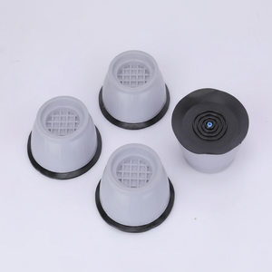 Patins anti-vibration en plastique haute densité pour lave-linge et sèche-linge, lot de 4, ronds, forte adhérence, contrôle du bruit, protection de sol - Product Image 1