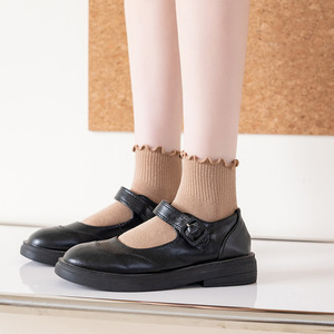 Fashion Ruffle Rim Knitted Cotton Women's Ankle Crew <strong>Socks</strong>-Spring Daily Use Casual Tube <strong>Socks</strong> - Product Image 2