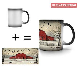 Mug à sublimation noir givré 11oz en céramique, tasse vierge DIY à changement de couleur - Product Image 4
