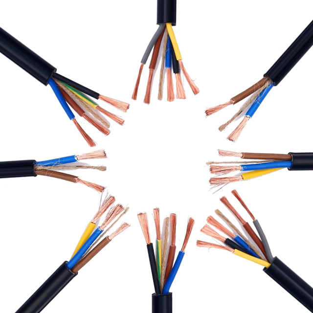 Industrial Copper PVC Insulated Low Voltage 450/750V H07RN-F 10/3 16A Flexible Rubber Cable -20~+70