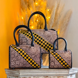 Bolso de Hombro de Cuero Genuino de Lujo Vintage de Gran Venta para Mujer y Niña, Bolsa de Viaje con Estampado de Letras y Cierre de Cremallera, Colección - Product Image 5